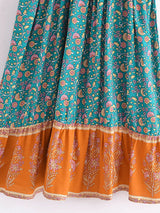 Boho Mini Dress – Luna Floral Tie-Strap Summer Dress for Women (Green, Red, Blue)