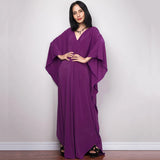 Boho Maxi Dress - Beach Dress, Kaftan Dress Tie White Harmony in 15 colors