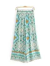 Bohemian Palazzo Pants – Meadow Mint Green Flowy Boho Hippie Pants