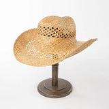 Boho Sun Beach Hat - Hollow Raffia Cowboy Straw Hat