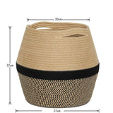 Cotton Flax Woven Storage Basket - Versatile Home Decor
