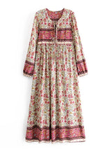 Gown Dress, Boho Maxi Dress, Loose Dress, Pink Mary Rose