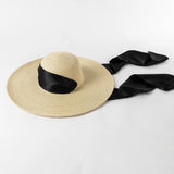 Boho Sun Beach Hat - Wide Strap Dome Straw Hat