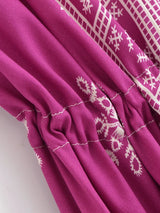 Bohemian Summer Maxi Dress – Ayla Backless Flowy Halter Dress in White, Green, Purple