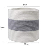 Cotton Flax Woven Storage Basket - Versatile Home Decor