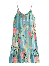 Boho Midi Dress, Sundress, Zaynab Green Lotus