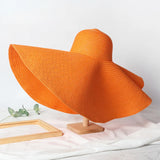 Boho Sun Beach Hat - Oversized Wide Brim Travel Straw Hat