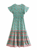 Maxi Dress – “Meadow Breeze” Romantic Boho Floral Dress for Summer Days