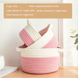 Cat Ear Shape Storage Basket - Cotton Woven Organizer - Home Decor