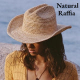 Boho Cowboy Hat - Handmade Raffia Crochet Beach Hat