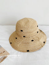 Boho Sun Beach Hat - Raffia Hat and Woven Tote Set