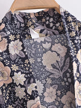 Boho Robe – “Flower Whisper” Bohemian Short Kimono Cover-Up for Beach or Lounge