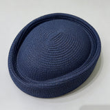 Boho Pillbox Hat - Summer Straw Fascinator Beret Hat