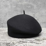Boho Pillbox Hat - Classic Wool Felt Beret Hat