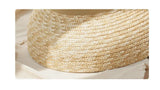 Boho Sun Beach Hat - Wheat Straw Cloche Hat with Ribbon