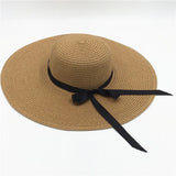 Boho Sun Beach Hat - Foldable Wide Brim Floppy Beach Hat