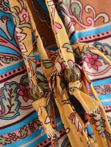 Bohemian Maxi Gown – “Desert Heirloom” Floral Long Sleeve Bohemian Gown