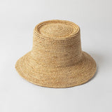 Boho Bucket Hat - Handmade Raffia Wide Brim Beach Hat