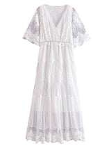 Maxi Dress - Boho Dress - Sundress - Lace Dress - White Celia