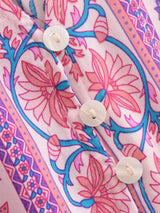 Boho Maxi Dress – “Wild Floral in Pink” Flowy Sundress for Women