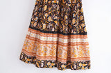 Summer Women Floral Print  Wrap V-neck Beach Wrap Bohemian Mini Dress Kaftan Ladies Short Sleeve Sexy Boho Dresses Vestidos