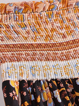 Boho Maxi Skirt – “Aqua Bloom” 2-Way Floral Skirt & Dress in Teal and Terracotta