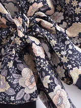 Boho Robe – “Flower Whisper” Bohemian Short Kimono Cover-Up for Beach or Lounge