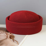 Boho Pillbox Hat - Breathable Crochet Summer Cap