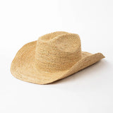 Boho Cowboy Hat - Hand Crocheted Raffia Straw Hat