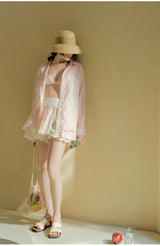 Boho Sun Beach Hat - Wheat Straw Cloche Hat with Ribbon
