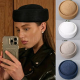 Boho Pillbox Hat - Summer Straw Fascinator Beret Hat