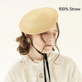 Boho Derby Hat - Straw Woven Disc Sun Hat