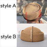 Boho Pillbox Hat - Summer Straw Fascinator Beret Hat