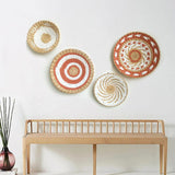 Boho Wall Decor - Handcrafted Rattan Grass Weaving - Moroccan Style