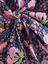 Boho Robe – “Flower Whisper” Bohemian Short Kimono Cover-Up for Beach or Lounge