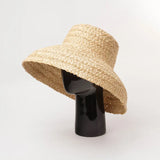 Boho Sun Beach Hat - Wide Brim Raffia Beach Hat with Ribbon