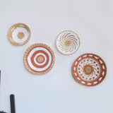 Boho Wall Decor - Handcrafted Rattan Grass Weaving - Moroccan Style