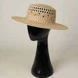 Boho Sun Beach Hat - French Raffia Hepburn Straw Hat
