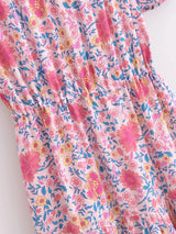 Boho Maxi Dress – “Wild Floral in Pink” Flowy Sundress for Women