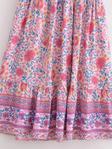Boho Maxi Dress – “Wild Floral in Pink” Flowy Sundress for Women
