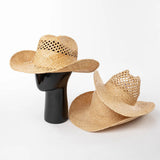Boho Sun Beach Hat - Hollow Raffia Cowboy Straw Hat