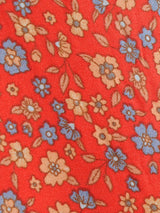 Boho Mini Dress – “Crimson Meadow” Red Floral Tunic Dres in Red & Black