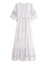Maxi Dress - Boho Dress - Sundress - Lace Dress - White Celia