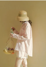 Boho Sun Beach Hat - Wheat Straw Cloche Hat with Ribbon