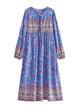 Gown Dress, Boho Maxi Dress, Loose Dress, Carina Rose in Purple