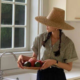 Boho Hat - Summer Hats, Sun Hat, Beach Hat - Wide Brim Straw Hat, Vintage Style Ottili Natural Grass