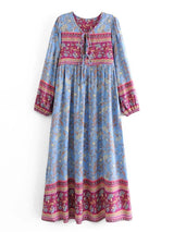 Boho Maxi Gown – “Wild Orchid” Loose Flowing Dress in Yellow