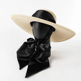 Boho Sun Beach Hat - Wide Strap Dome Straw Hat