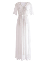Maxi Dress - Boho Dress - Sundress - Lace Dress - White Altar