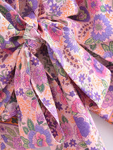 Boho Robe – “Flower Whisper” Bohemian Short Kimono Cover-Up for Beach or Lounge